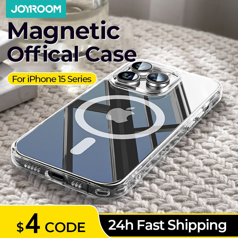 Magnetic Case Slim Thin Transparent  For iPhone 15 14 13