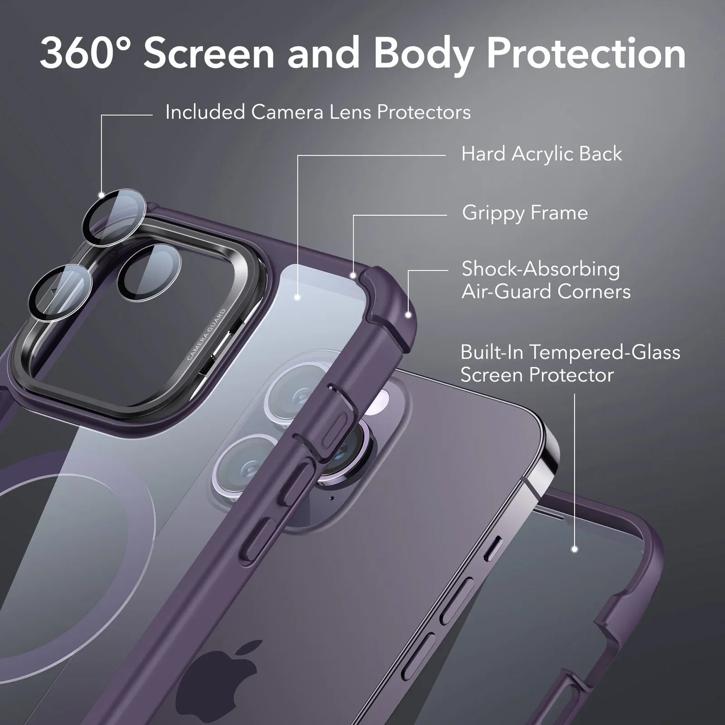 ESR Case, Compatible with MagSafe, Military-Grade Protection for iPhone 15 Series