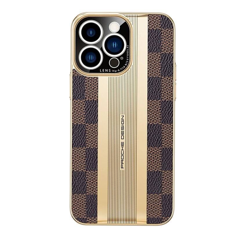 New Luxury Carbon Fiber Leather Camera Protection Case for iPhone 14 - theroxymob