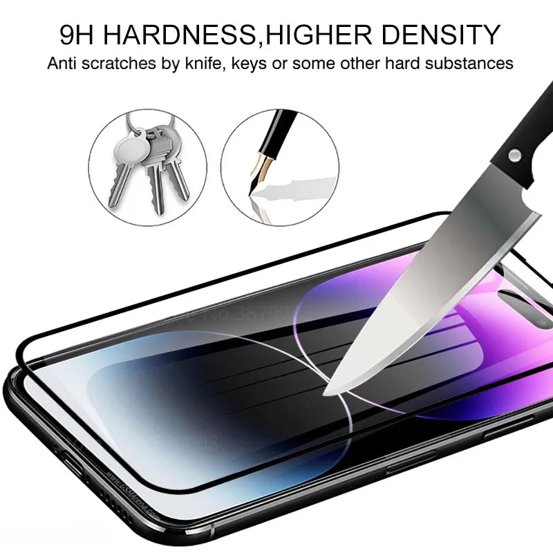 Full Tempered Glass 6in1 For iPhone 15-14 Screen Camera Protective Film