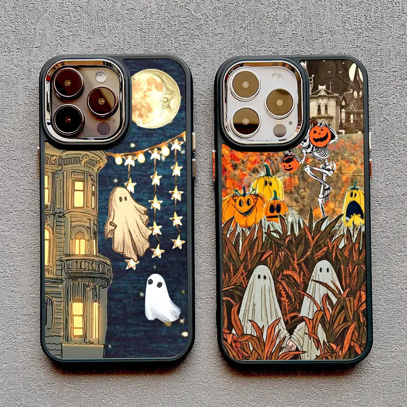 Fashion Ghost Creative Phone Case for iPhone 16 15 14 Matte Back Cover