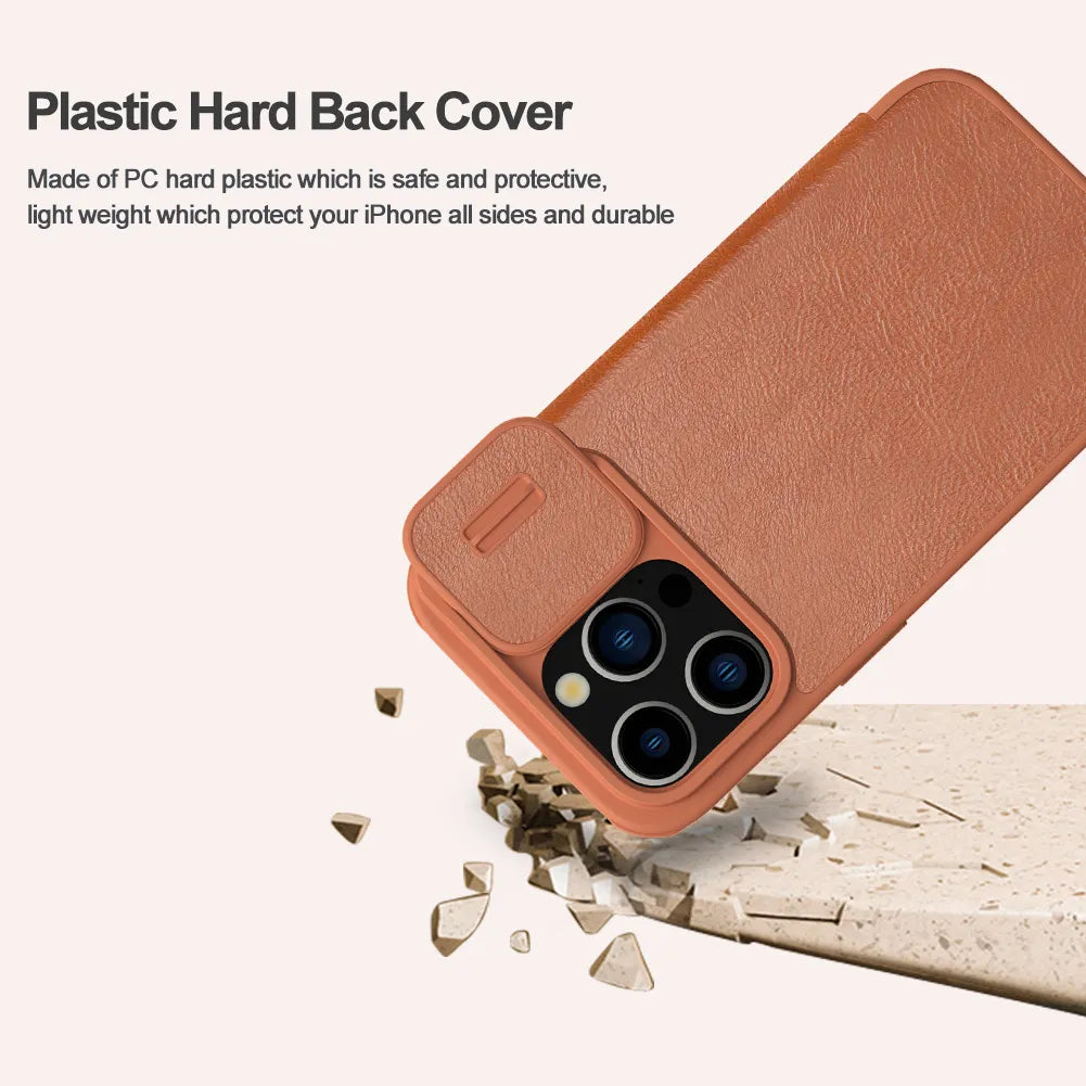 Leather Case Card Pocket  For iPhone 15 Series