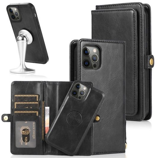 Magnetic Split Multifunctional Wallet Case for iPhone 14 13 - theroxymob