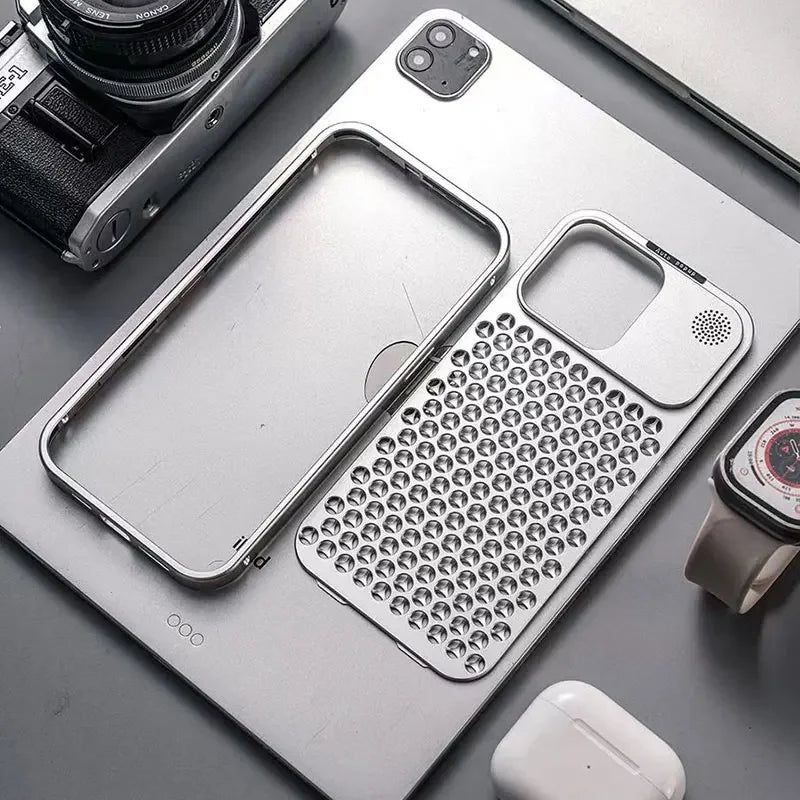 LUXURY HEAT DISSIPATION ALUMINUM CASE FOR IPHONE 13 TO 15