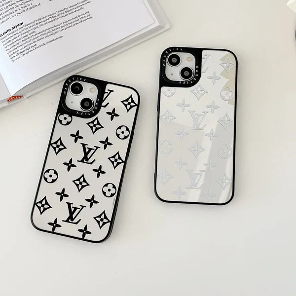 Mirrored LV Phone Case For iPhone 16 15 14 13