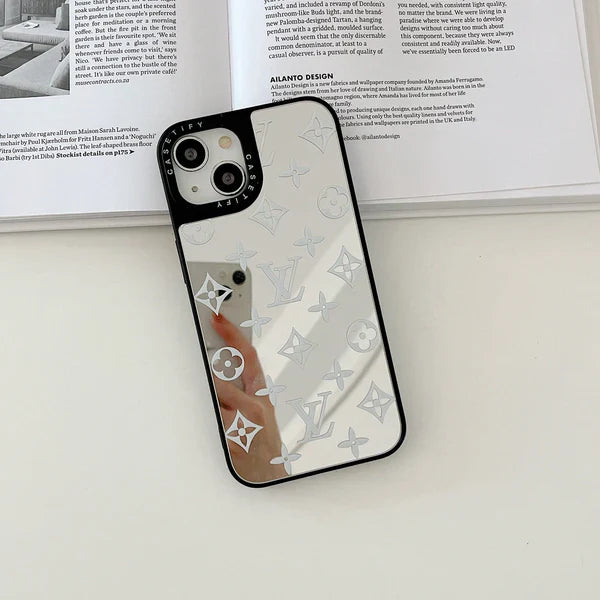 Mirrored LV Phone Case For iPhone 16 15 14 13