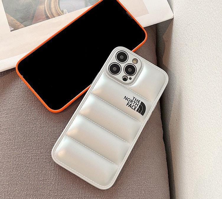 LUXURY FASHION LEATHER THE NORTH FACE PHONE CASE FOR IPHONE 12 TO 16