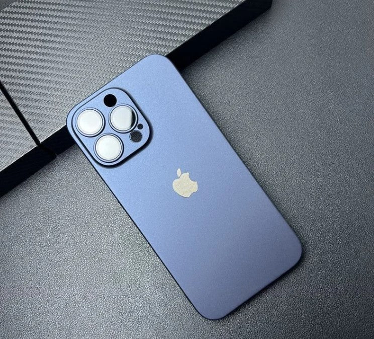 Premium PC Matte with Shine Logo with Camera Protection For iPhone Series