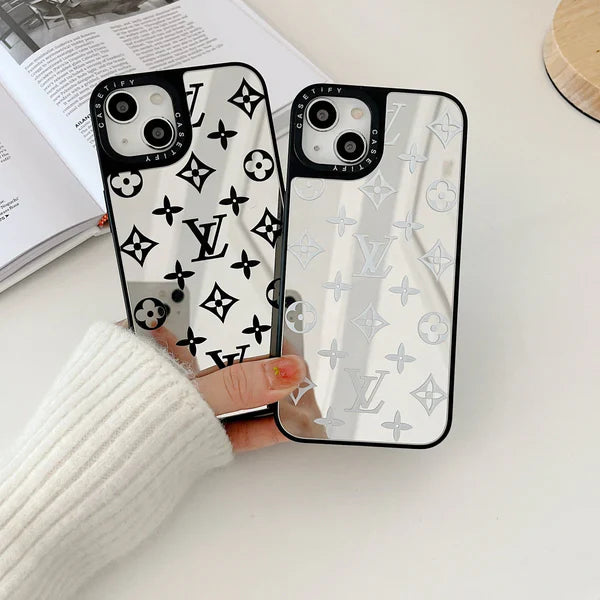 Mirrored LV Phone Case For iPhone 16 15 14 13