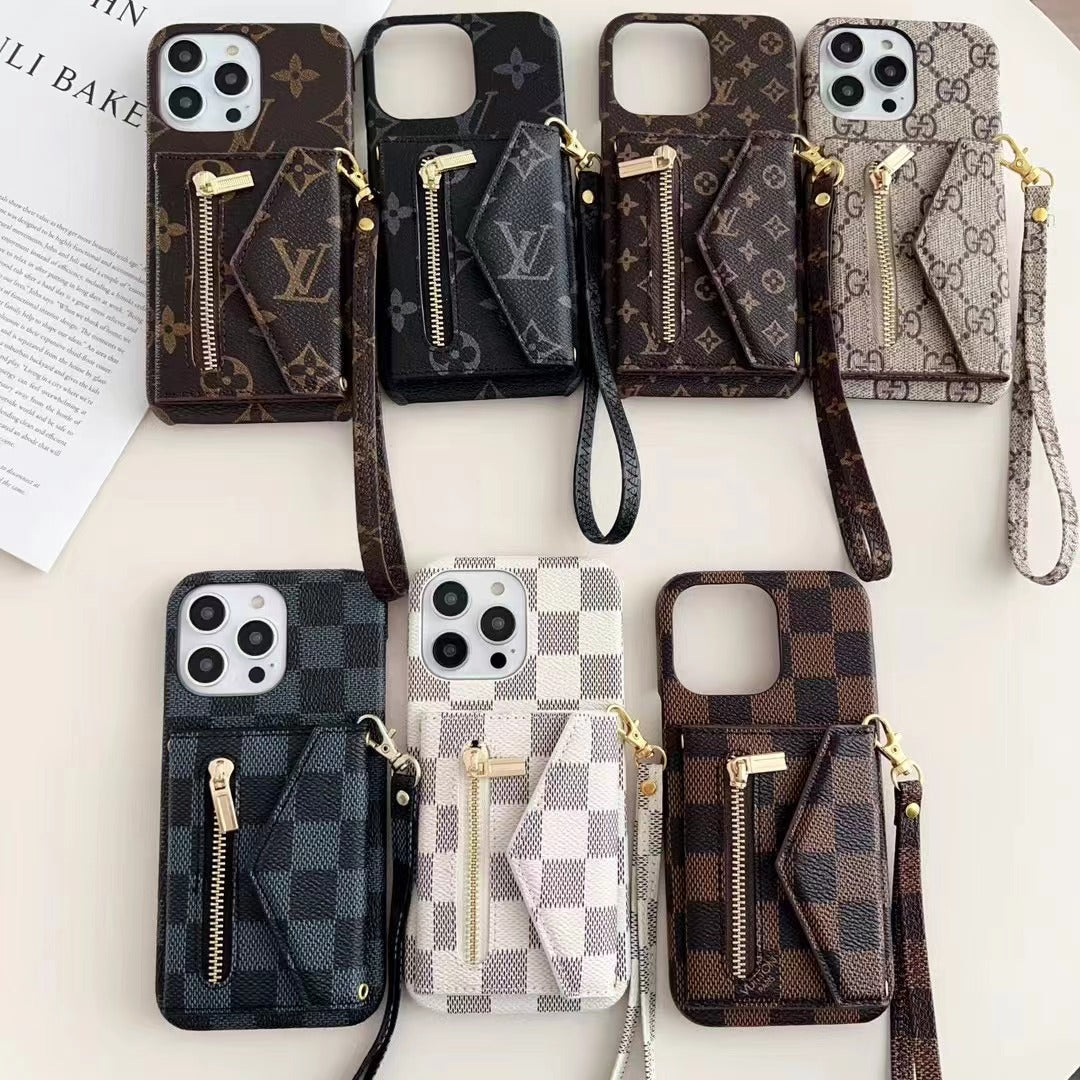 NEW IPHONE LV  GUCCI LEATHER WALLET PHONE CASE