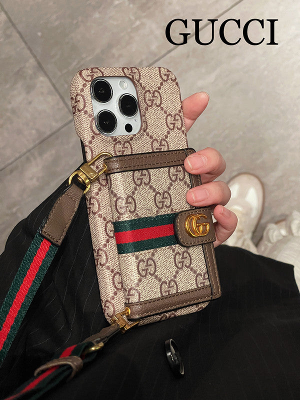 Ophidia GG Leather Gucci Wallet Crossbody Apple iPhone Case