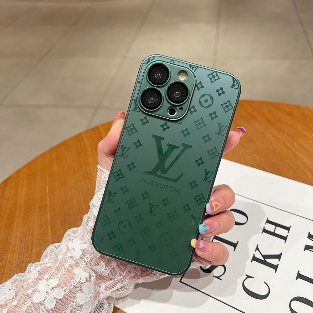 Luxury Louis Vuitton Frosted Matte  Case for iPhone 13 / 14 / 15 Series