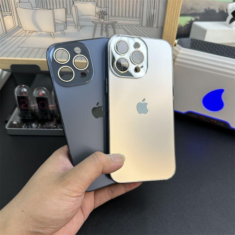 GLASS CAMERA LENS SHELL CASE FOR IPHONE 16 TO 14