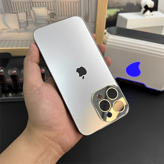 GLASS CAMERA LENS SHELL CASE FOR IPHONE 16 TO 12