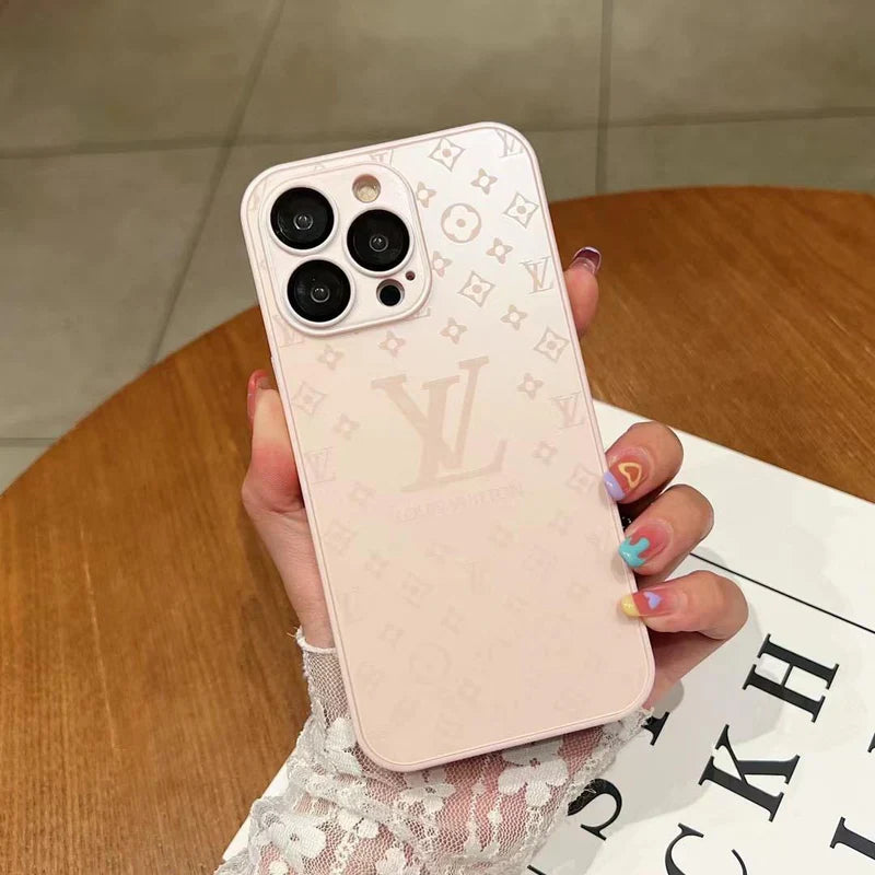 Luxury Louis Vuitton Frosted Matte  Case for iPhone 13 / 14 / 15 Series