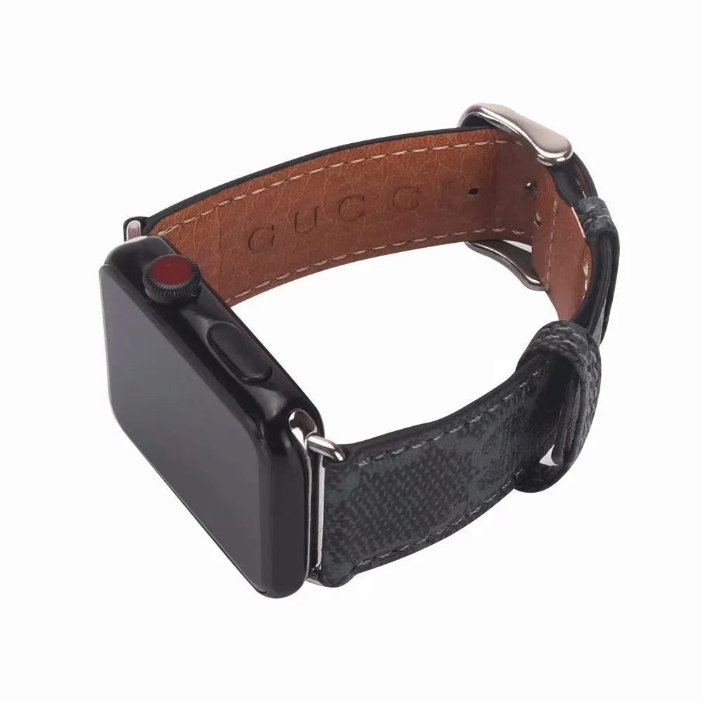 GG High Quality Leather Apple Watch Band