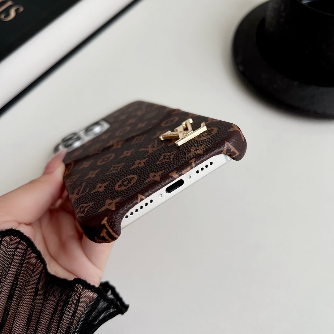 Classic Leather Monogram iPhone Case Card Holder