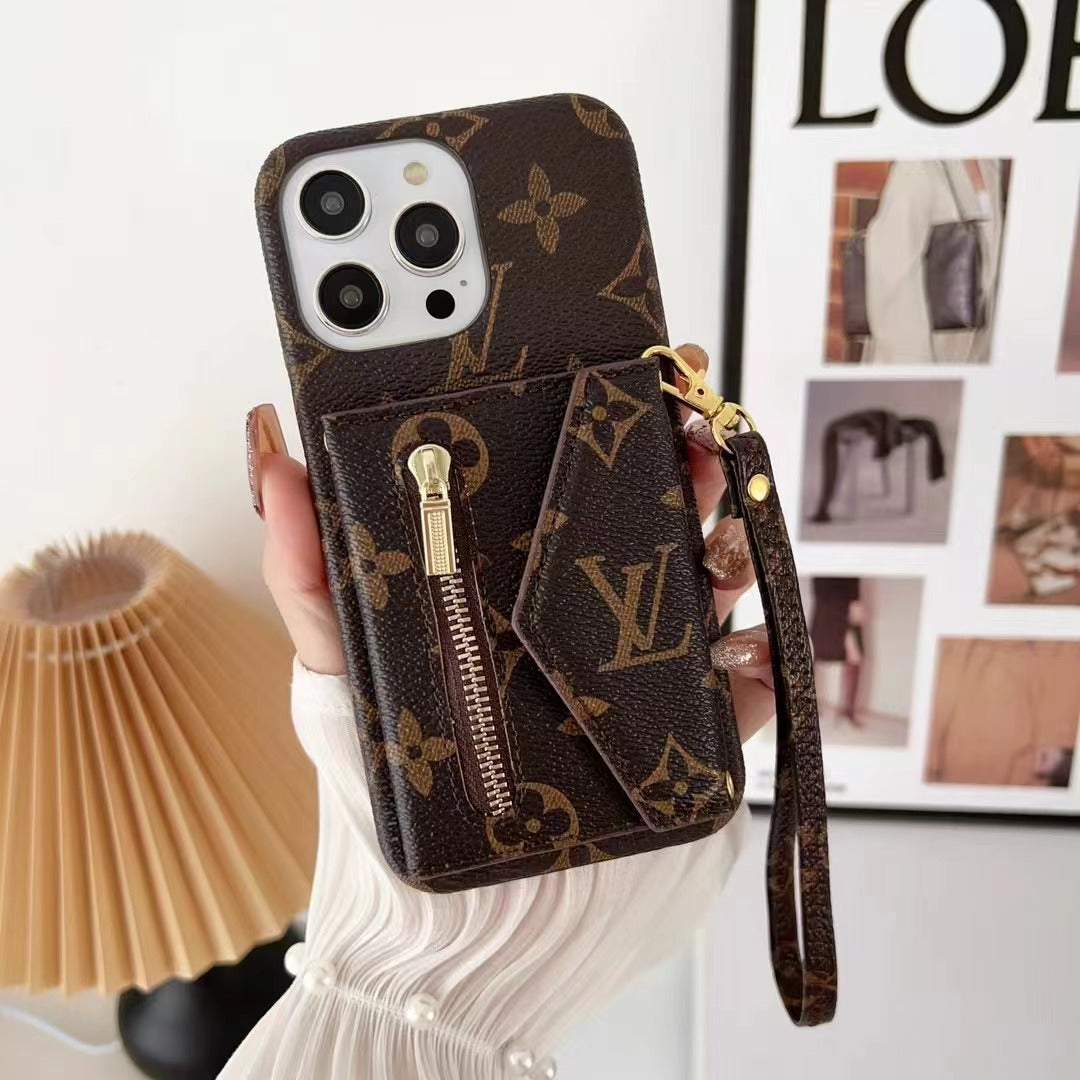 NEW IPHONE LV  GUCCI LEATHER WALLET PHONE CASE