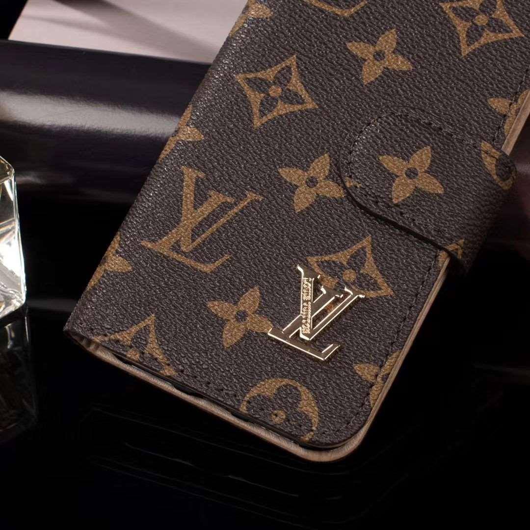 LUXURIOUS BROWN LV WALLET IPHONE CASE