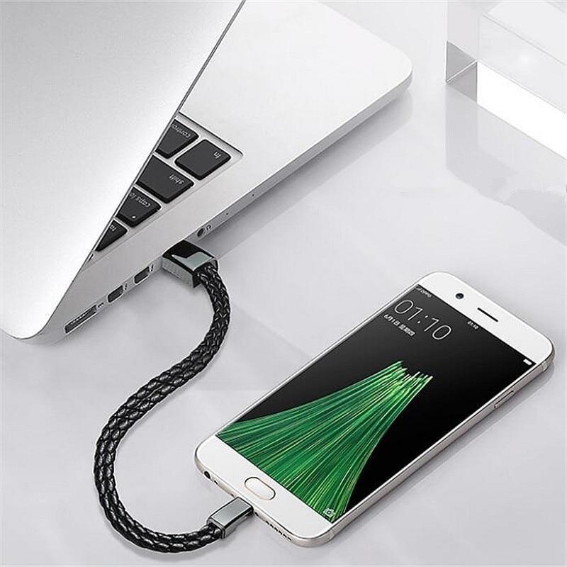 Portable Leather USB Cable for Samsung Wristband Bracelet cable Type C Cable - theroxymob