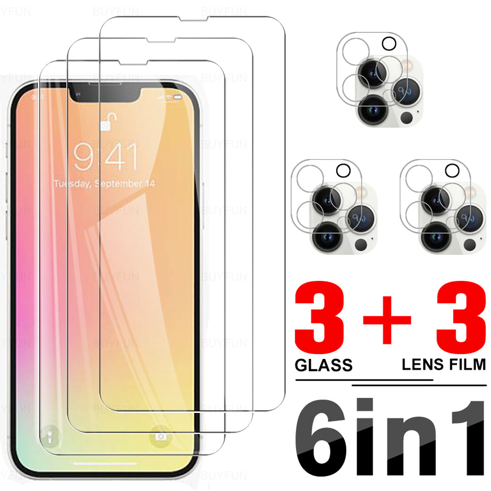 6in1 Tempered Glass For IPhone 13 Pro Max - theroxymob