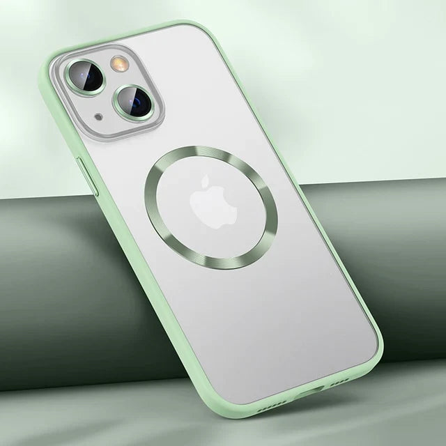 Magsafe Silicone Case with Lens Glass Protection for iPhone 14 13 12 series - theroxymob